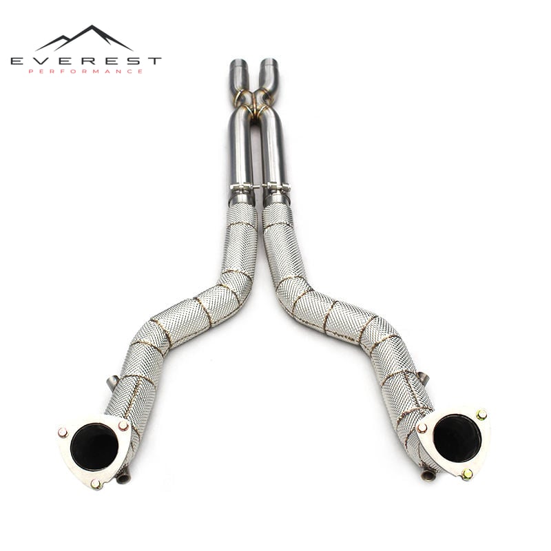 Header Downpipe X Mid Pipe for Maserati Gran Turismo GT 4.2L 4.7L 2008-2023 Racing Car Straight SUS304 Pipes Exhaust System