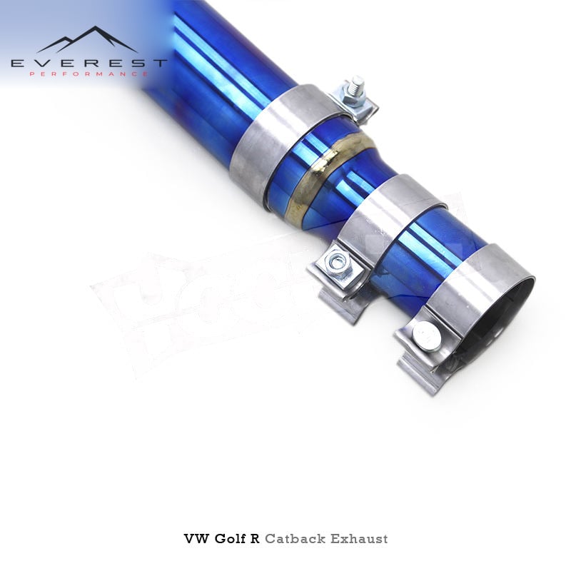 Titanium Exhaust Pipe System for VW GOLF R/MK8/8R 2.0T 2020-2024 Racing Valve Catback Exhaust with Resonator