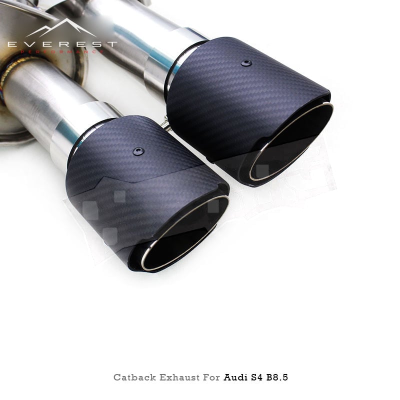 Racing Catback Exhaust Pipes System for Audi S4/S5 B8 B8.5 3.0T 2013-2019 SS304 Valved Muffler Pipe Exhaust with Wireless Remote