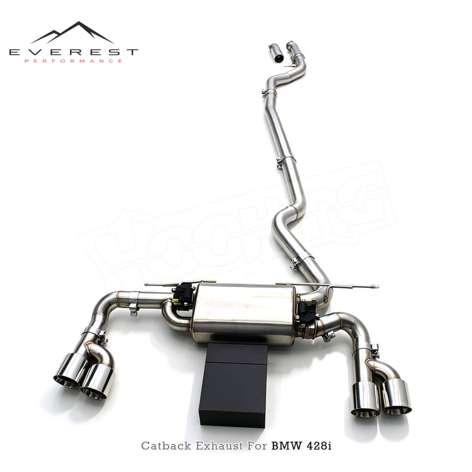 Custom Valvetronic Exhaust System for BMW 420i 428i 430i F32 F33 F36 N20 B48 2.0T 2012-2017 Stainless Steel Pipe Catback Muffler