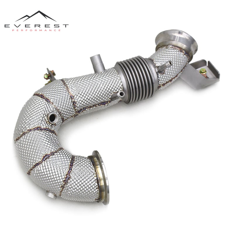 Stainless Steel Exhaust for Mercedes-Benz GT50/GT53 AMG 3.0T 2019-2023 Free Flow Downpipe With Heat Shield