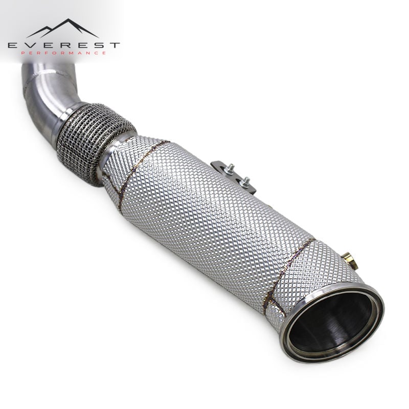 Auto Heat Shield Free Flow Downpipe for BMW M240i M340i M440i 540i G20 G22 B58 3.0T 2017-2019 Stainless Steel Downpipe