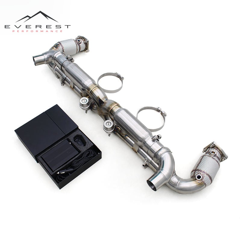 Racing Car Catback Exhaust System for Porsche 911 997/997.2 Turbo S 3.8T 2010-2013 Stainless Steel Pipe with Valved Muffler Pipe
