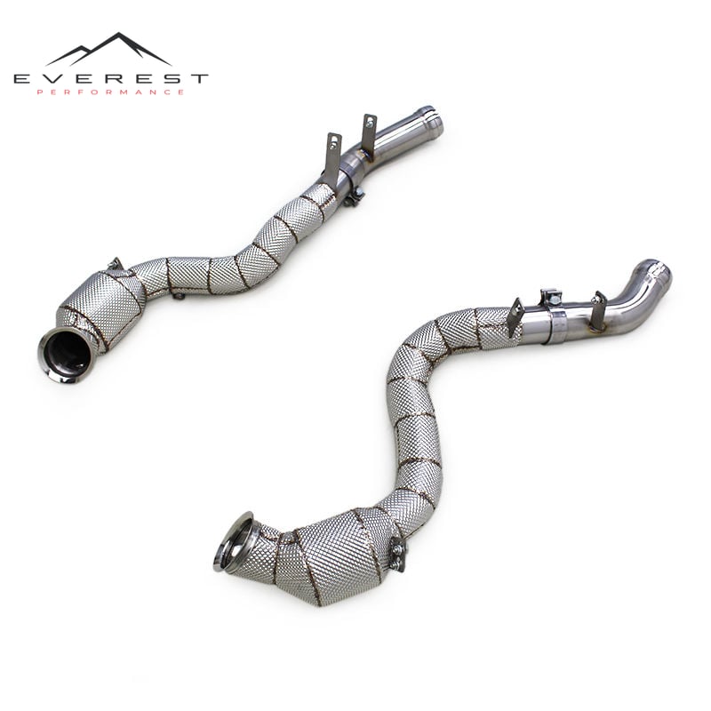 Exhaust Catted Downpipe for Mercedes-Benz GLC63/GLC63S AMG 4.0T 2016-2022 100/200/300 Cells High Flow Pipe With Catalyst