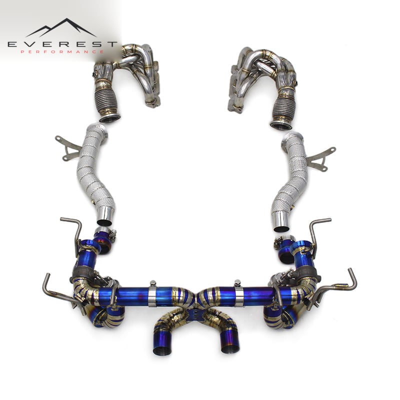 Engine Titanium Catback Muffler Exhaust Header Manifold for Ferrari 458 V8 4.5 2013-2016