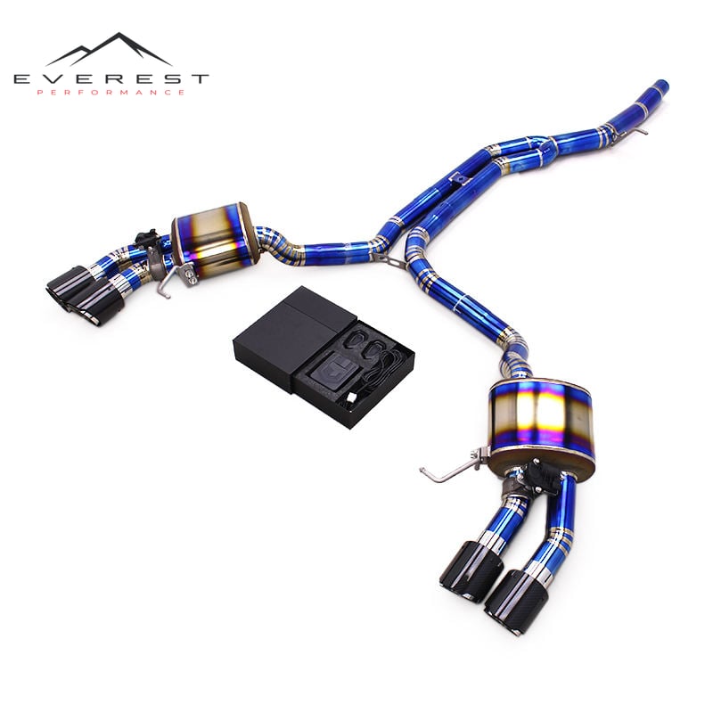 Valved Sport Exhaust System for Porsche Macan 2.0T 2018-2024 Turbo Performance Package with Valve Remote Control Kits