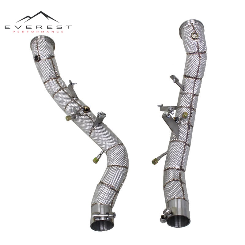 SS304L Exhaust Downpipe for Maserati Ghibli 3.0T 2014-2016 Free Flow Downpipe With Heat Shield OPF