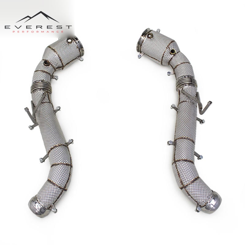 Free Flow Exhaust Pipe for Mclaren 650S/600LT/P1 3.8T 2013-2019 Enhanced Active Sound Exhaust System Straight Downpipe