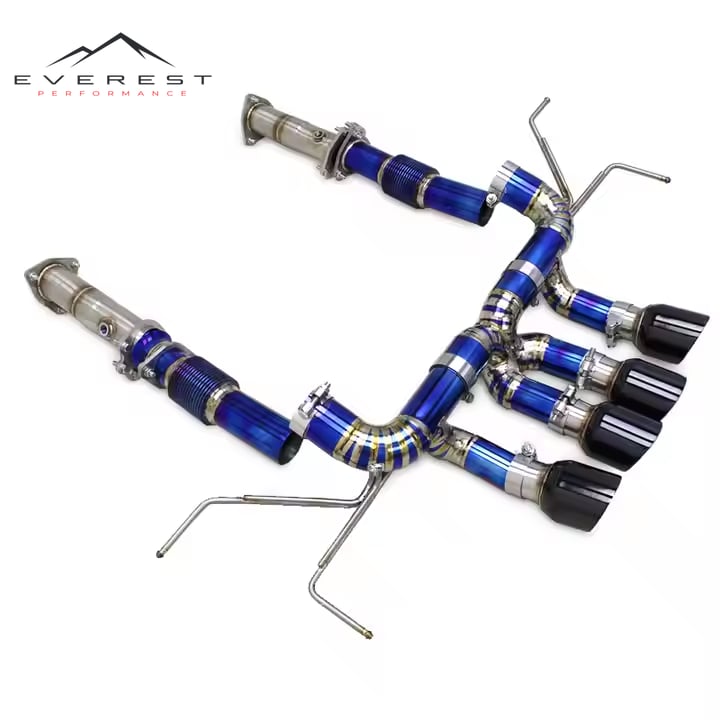 Titanium Straight Muffler Active X Pipe for Chevrolet Corvette C8 Z06 2019-2025 3inch Full Exhaust