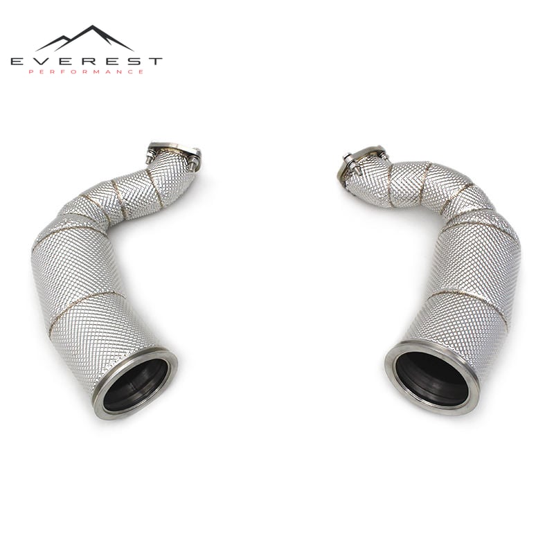 Performance Downpipe for Porsche Cayenne 4.8 2010-2016 Racing Stainless Steel Exhaust Free Flow Race Front Down Pipes