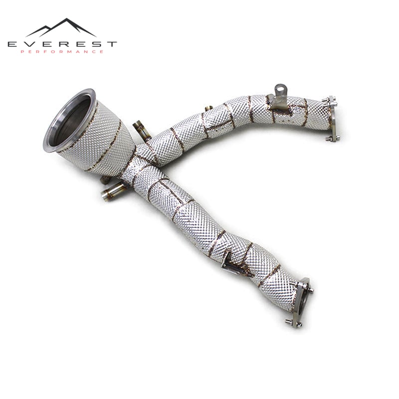 Custom Engine Straight Header Downpipe for Porsche Macan 3.0T 2018-2024 Auto Parts Free Flow Pipe with OPF/GPF Exhaust System
