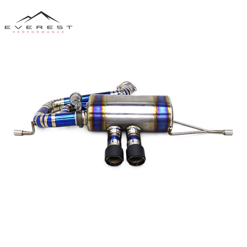 Titanium Axle Back Vacuum Valve for Lotus Exige V6 3.5T 2012-2019 Muffler Exhaust System Carbon Black Tips