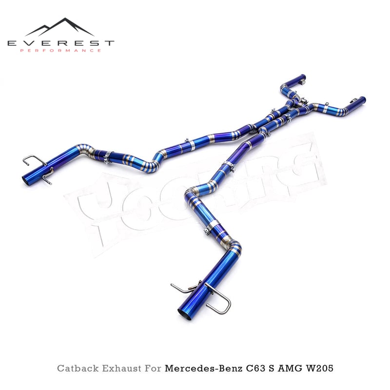 Tuning Exhaust Pipes for Mercedes-Benz C63/C63S AMG W205 4.0T 2015-2020 Valve Titanium Catback