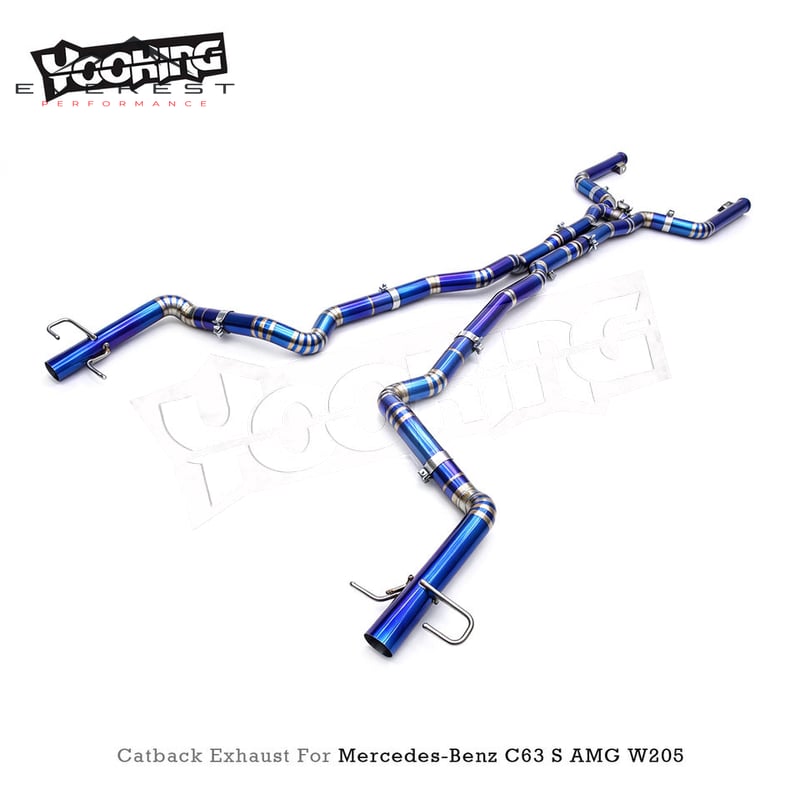Tuning Exhaust Pipes for Mercedes-Benz C63/C63S AMG W205 4.0T 2015-2020 Valve Titanium Catback