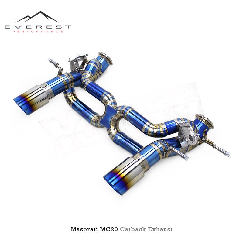 Custom Valve Catback Exhaust System for Maserati MC20 3.0T 2020-2024 Performance Titanium Pipes Rear Section Muffler