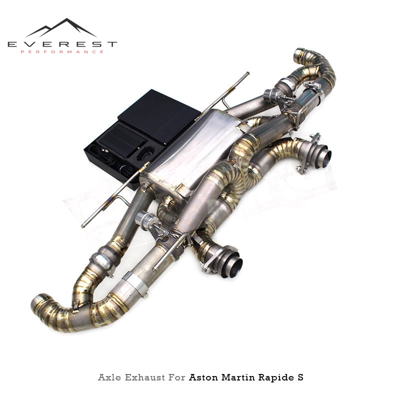 Racing Titanium Axle Back Exhaust Pipes for Aston Martin Rapide S 560CV V12 6.0L 2013-2018 Enhanced Active X Pipe Sound Catback