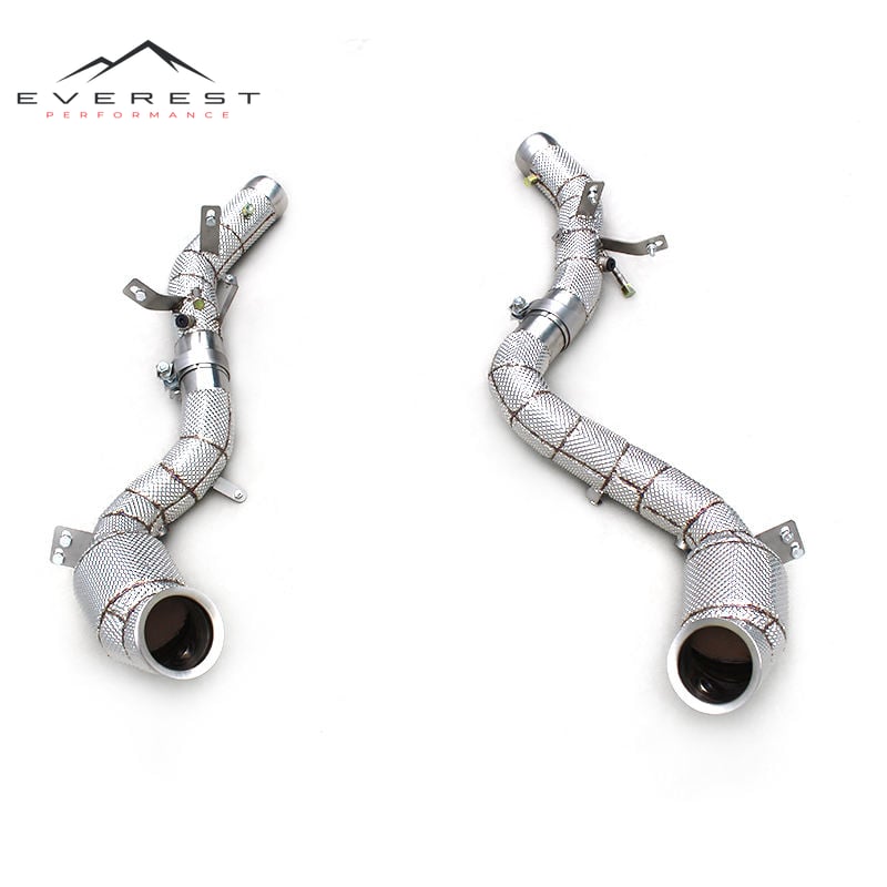 Custom Engine Catted Downpipe for Mercedes-Benz E63/E63S AMG W213 4.0TT 2016-2023 Stainless Steel with Catalyst Exhaust System