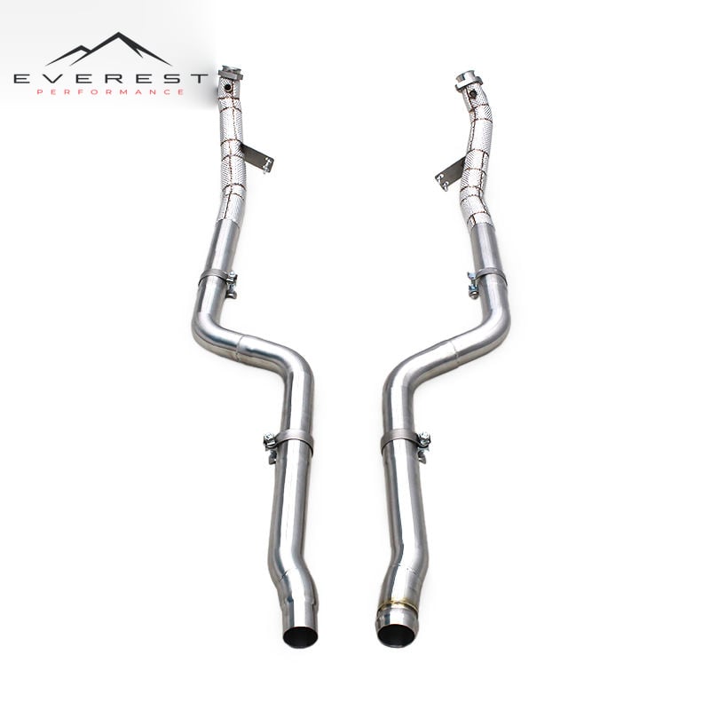 Stainless Steel Straight Header for Mercedes-Benz CLS350 3.5L 2005-2015 Free Flow Exhaust Downpipe with Heatshield