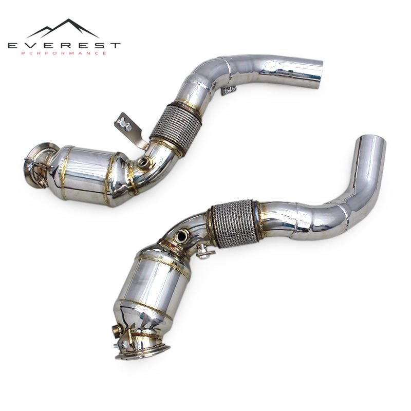 High Flow Catted Stainless Steel Exhaust Downpipe Pipe for BMW 650/650i F06/F12/F13 4.0T 2011-2017 Exhaust System