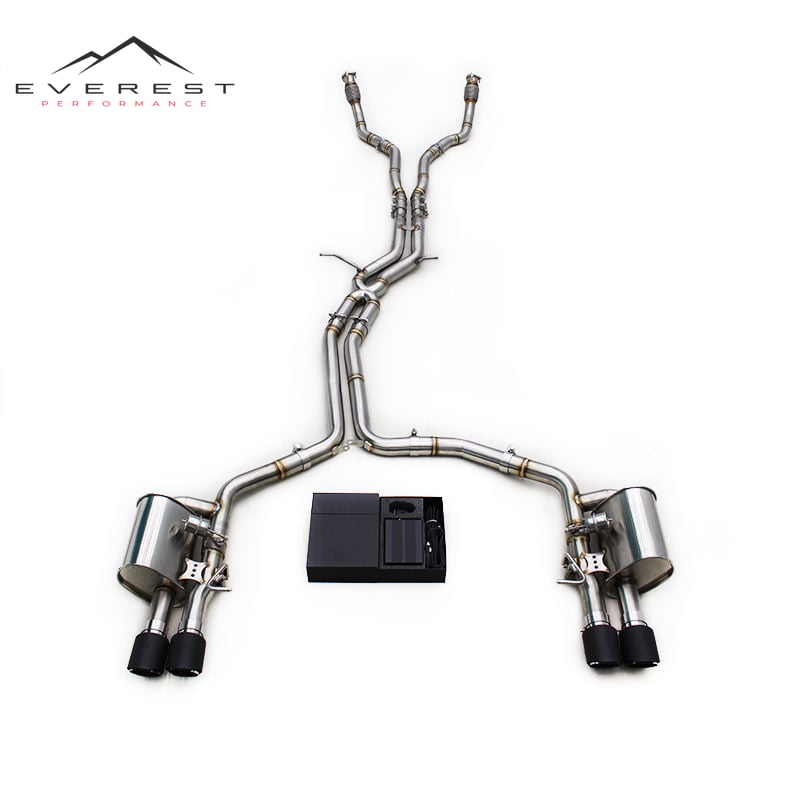 SS304 Exhaust Pipe System for Audi S4/S5 B8 B8.5 3.0T 2013-2019 X Pipe Vacuum Valve Catback Exhaust