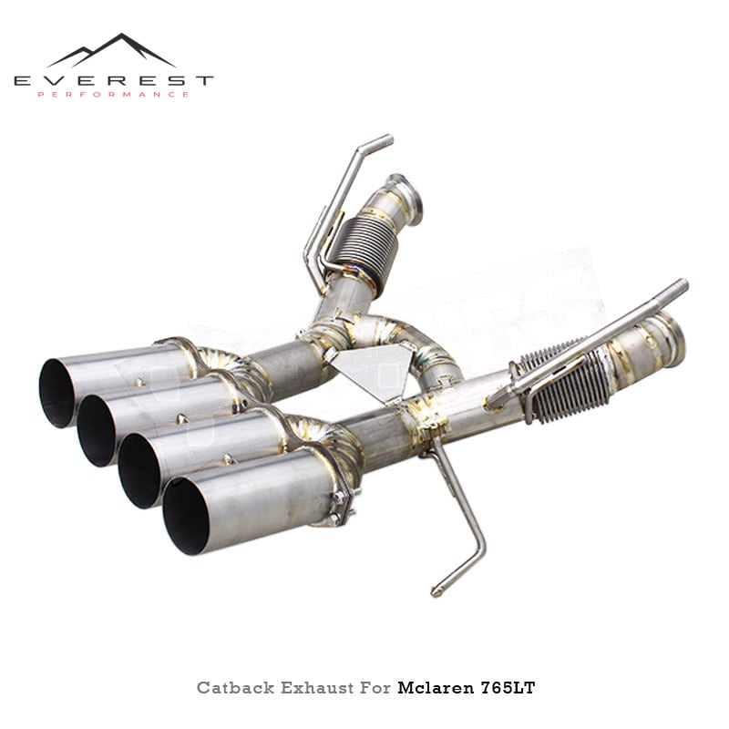 Titanium High Quality Catback Exhaust Pipes for Mclaren 765LT Coupe/Spider 4.0T 2020+ Superfast CarAxle Back Non Valve