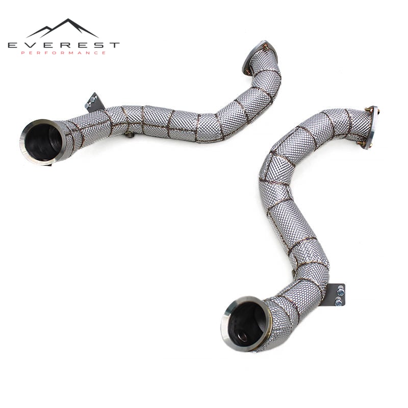 Racing Header Downpipe SUS304 Pipe for Aston Martin Vantage V8 4.0T 2018+ Sport Car Exhaust Free Flow System With Heat Shield