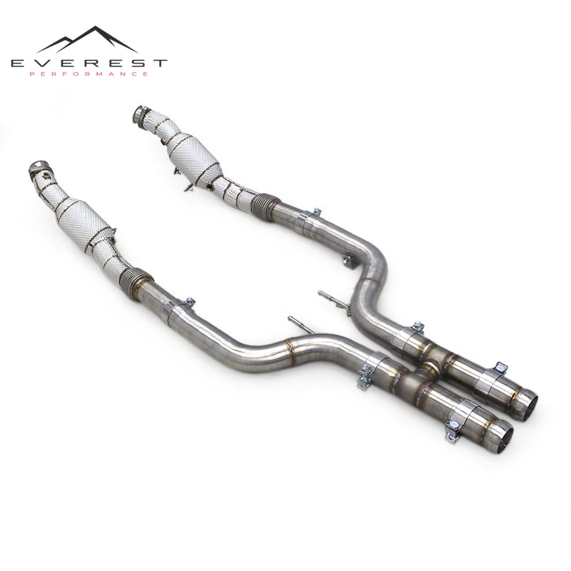 304 Stainless Steel Exhaust Downpipe for Mercedes-Benz S500 S550 S63 AMG 2012-2016 W222 Car Modification Downpipe With Catalyst