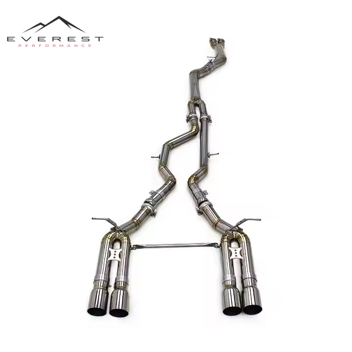 Single Mid Pipes Catback for BMW M3/M4 F80/F82/F8X 3.0T 2015-2019 Titanium Straight Exhaust Pipes