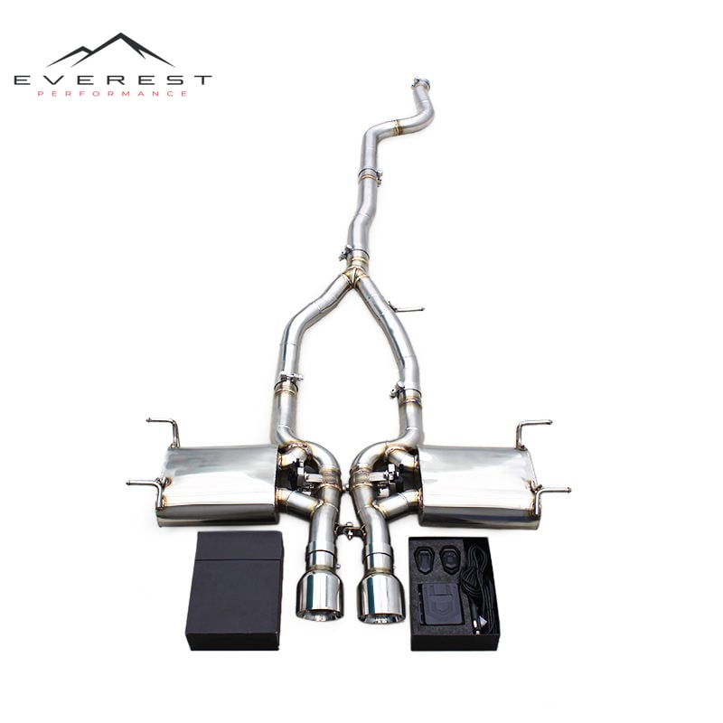 Auto Valvetronic Exhaust System for Jaguar F-TYPE X152 2.0T 2018-2023 Stainless Steel Exhaust Pipe with Tips Catback System