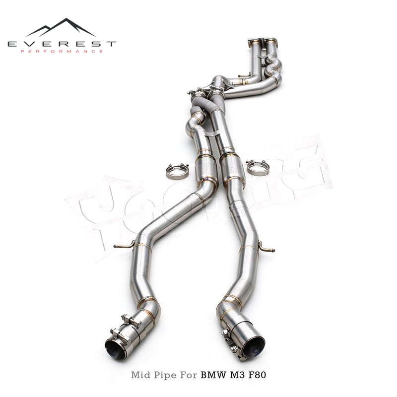 2.5inch Equal Length Z MidPipe for BMW M3/M4 F80/F82/F83 S55 3.0T 2015-2017 Stainless Steel Exhaust Pipes
