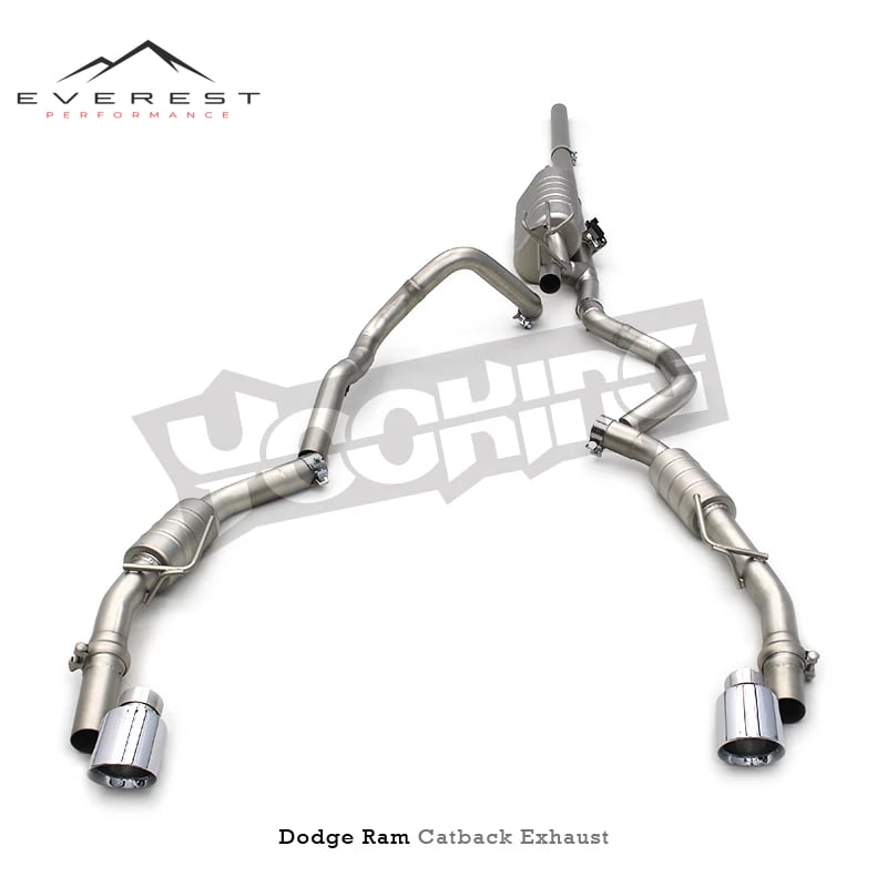 Racing Stainless Steel 304 Catback Valved Muffler Exhaust Pipes for Dodge RAM 1500 DT V8 5.7L 2015-2025 Valvetronic