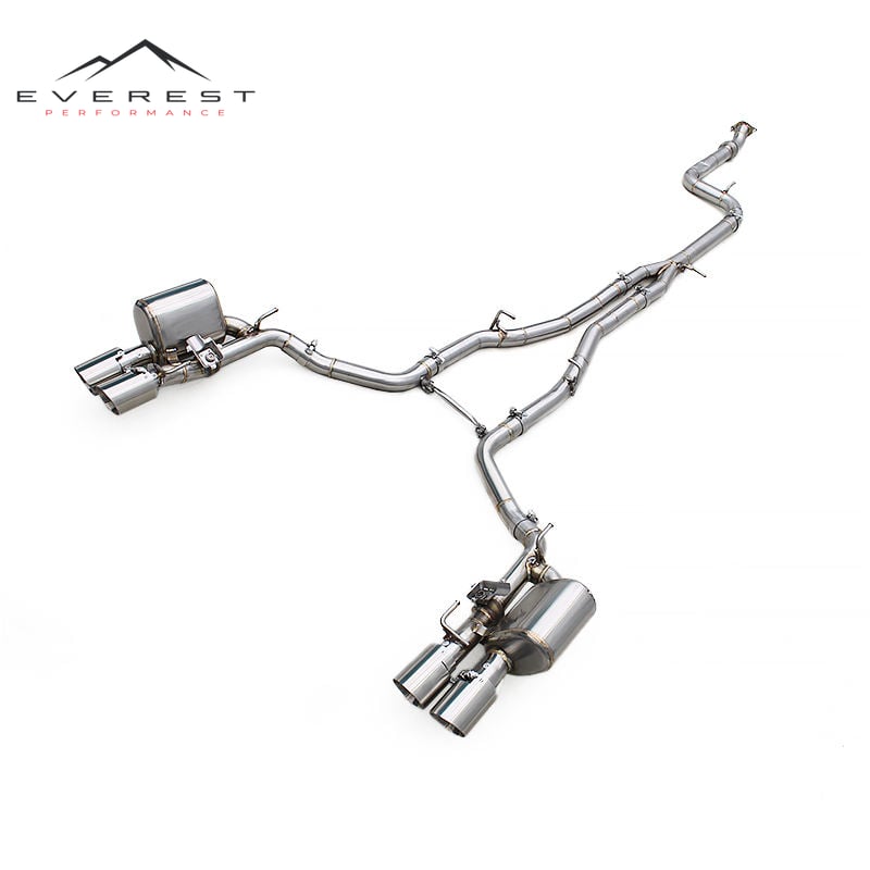 Direct Fitment Exhaust Pipe for Maserati Ghibli 2.0T 2020-2025 Valve Control Muffler SUS304 Catback With Chrome Tips