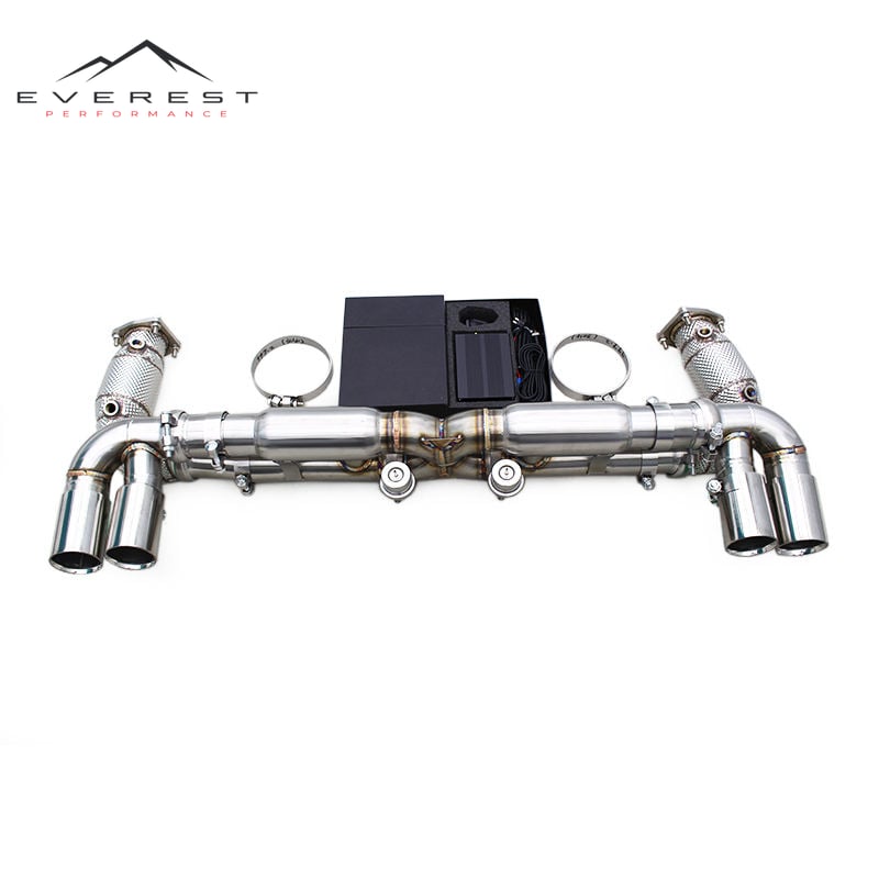 Race Supersport Exhaust With Cat Pipe for Porsche 911 997/997.2 Turbo S 3.8T 2010-2013 Valved Catback Muffler With Catted Header