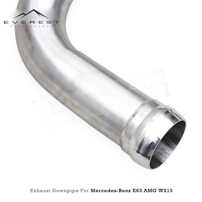 Direct-fit Exhaust Pipe for Mercedes E63 E63S AMG W213 4.0TT 2016-2023 Free Flow Downpipe With Heat Shield Exhaust Pipe
