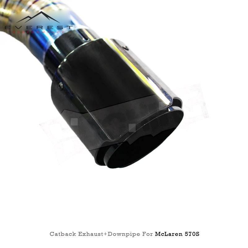 Plug Full Exhaust for Mclaren 540 Coupe/540C/570S/570GT 3.8T 2015+ Enhanced Sound Titanium Catback Cat Downpipe