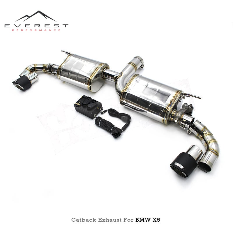 Stainless Steel Axle Back Exhaust Pipe for Bmw X5 F15 3.0T N55 2014-2018 Racing Car Exhaust Muffler With Valve Control