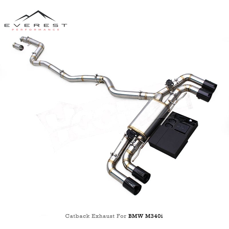 Custom Newest Catback Muffler for BMW M340/M340i G20/G22 3.0T 2019-2024 Single Midpipe SUS304 Valved Sport Exhaust System