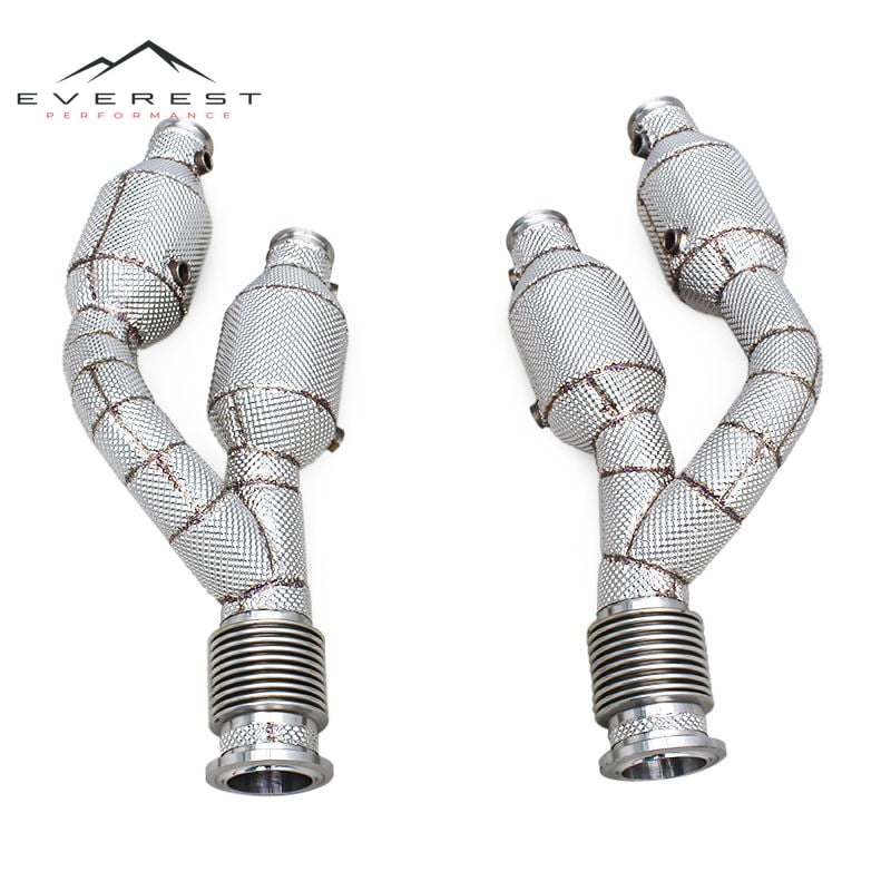 Direct-fit Exhaust Cat Downpipe for Lamborghini Revuelto V12 6.5L 2023-2025 Stainless Steel 100/200/300cell Catalyst Downpipe