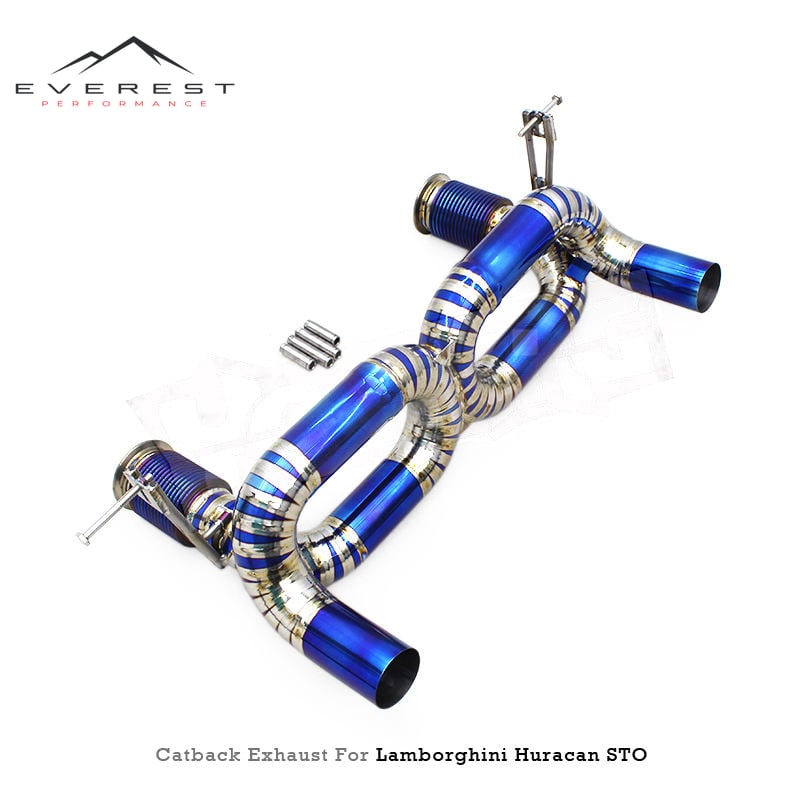 Racing Titanium Muffler Catback for Lamborghini Huracan EVO STO 5.2L 2019-2023 Upgrade Performance X Pipe Exhaust Pipe System