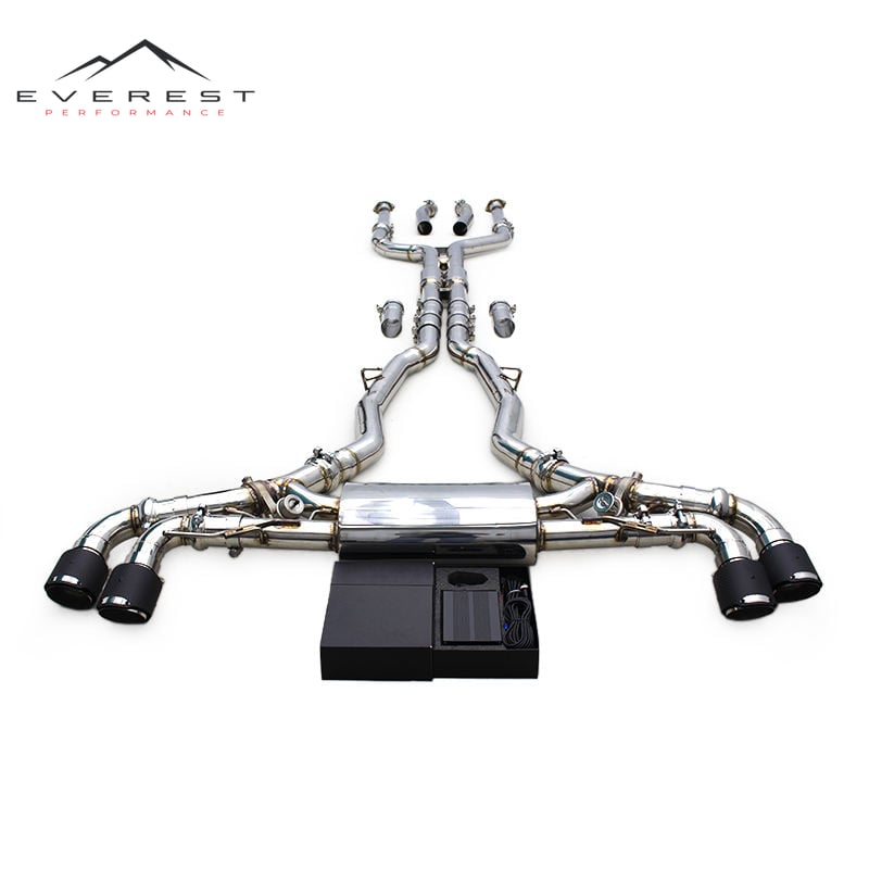 SS304 Exhaust Pipe System for BMW X5 G05 X6 G05 M50i M60i 4.4TT 2014-2019 Vacuum Valve Catback Exhaust Four Outlet Nozzle