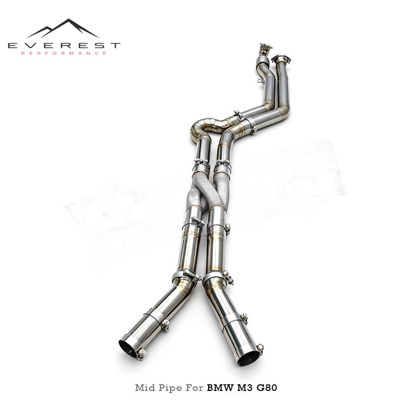 Titanium Z Mid Pipes for BMW M2/M3/M4 G80/G82/G87/G8X 3.0T 2021-2024 Equal Length Auto Exhaust System