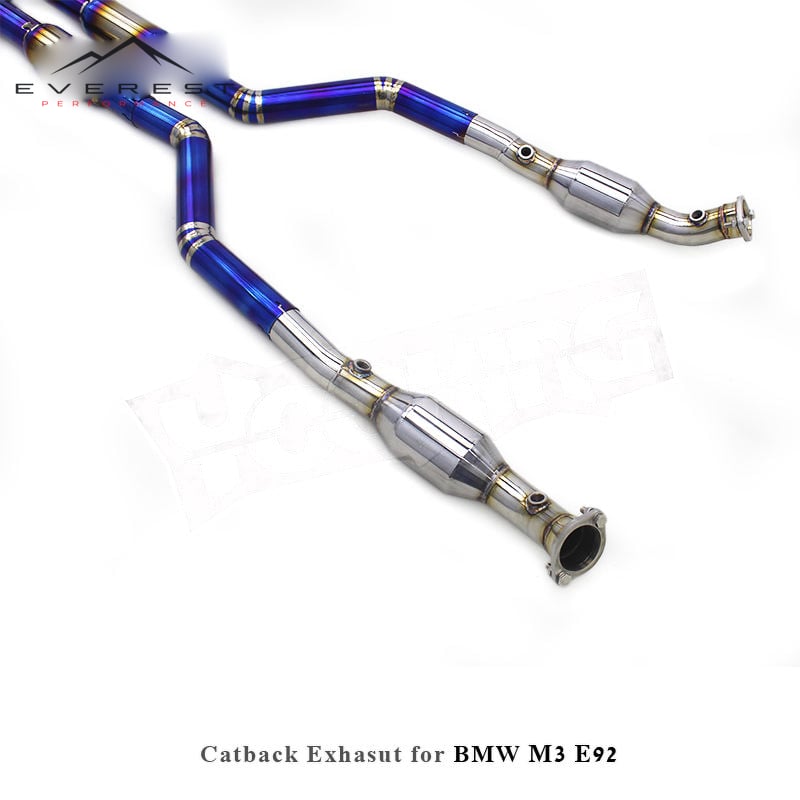 Titanium Catback Pipe for BMW M3 E90 E92 E93 4.0L 2007-2013 Valvetronic Muffler Exhaust System with Catted Front Pipe