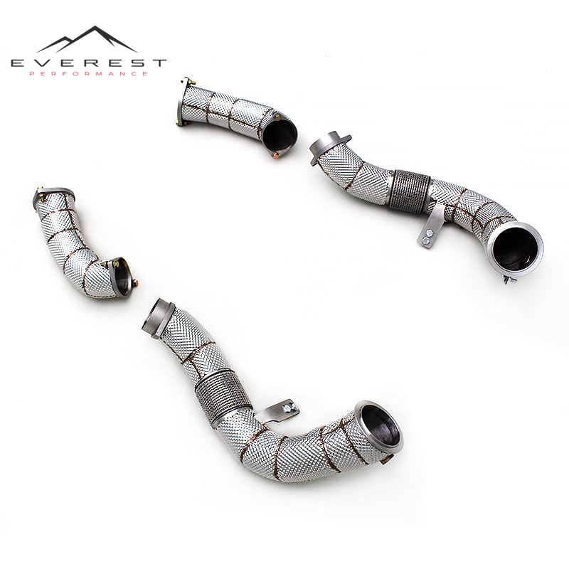 Free Flow Downpipe for BMW M5/M6 F90 LCI 4.4TT 2018-2024 SS304 Exhaust Pipe Straight-through Header