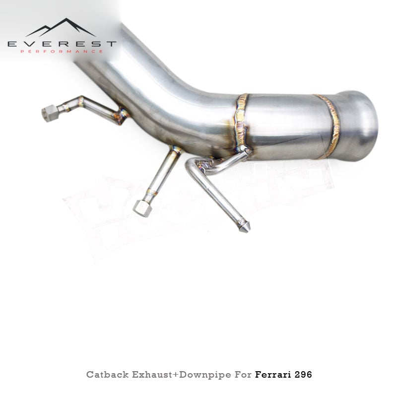 Sport Car SUS304 Exhaust Pipes for Ferrari 296 GTB 3.0T 2021-2024 Straight Through Downspout Catback