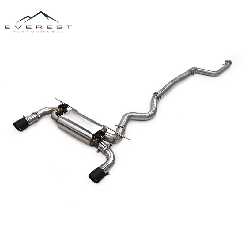 Valved Muffler Exhaust Pipe for BMW 440/440i 3.0T 2016-2023 Stainless Steel Catback Carbon Fiber Tips Dual Outlet