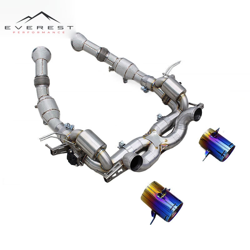 Racing Valvetronic Catback Exhaust Pipes for Ferrari SF90 Spider/Stradale 3.9T V8 2019-2023 X-pipe Axleback Catalyst Downpipe