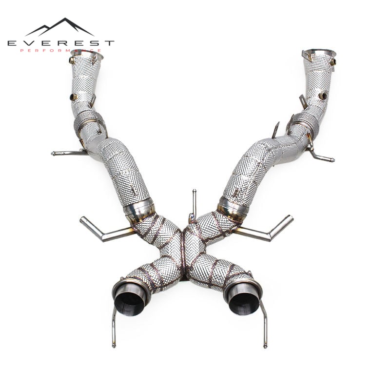 Custom Header Downpipe Catback Muffler for Mclaren 600LT Spider/Coupe 3.8T 2018-2020 Free Flow Stainless Steel Exhaust System