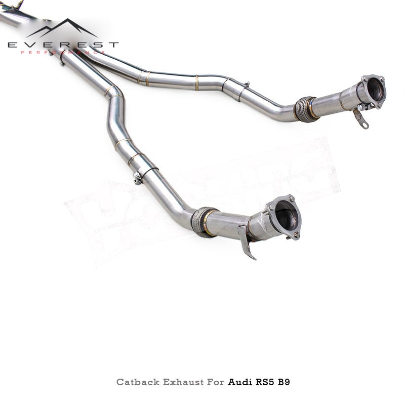 SS304 Performance Valve Valvetronic Catback Exhaust Pipe for Audi RS4/RS5 B9/B9.5 2.9T 2017-2024 with Front Pipe