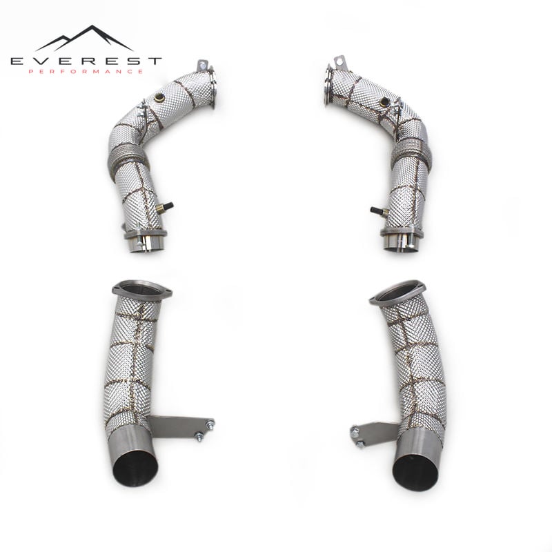 Custom Exhaust Header Downpipe for BMW M8 F91/F92/F93 4.4T 2019-2023 SS304 Straight Pipe Exhaust System Street Car Parts