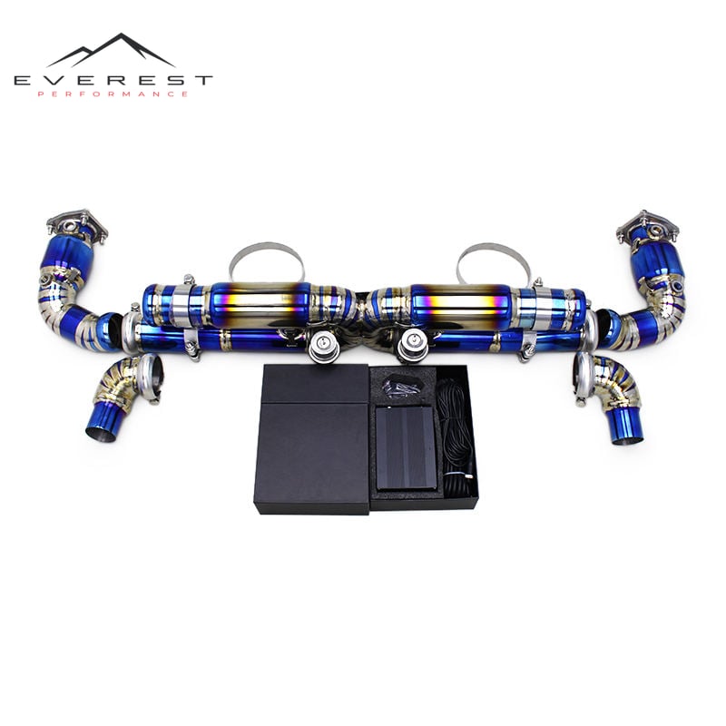 Race Valved Exhaust for Porsche 911 997/997.2 Turbo S 3.8T 2010-2012 Titanium Racing Sport Car Exhaust Muffler Catback